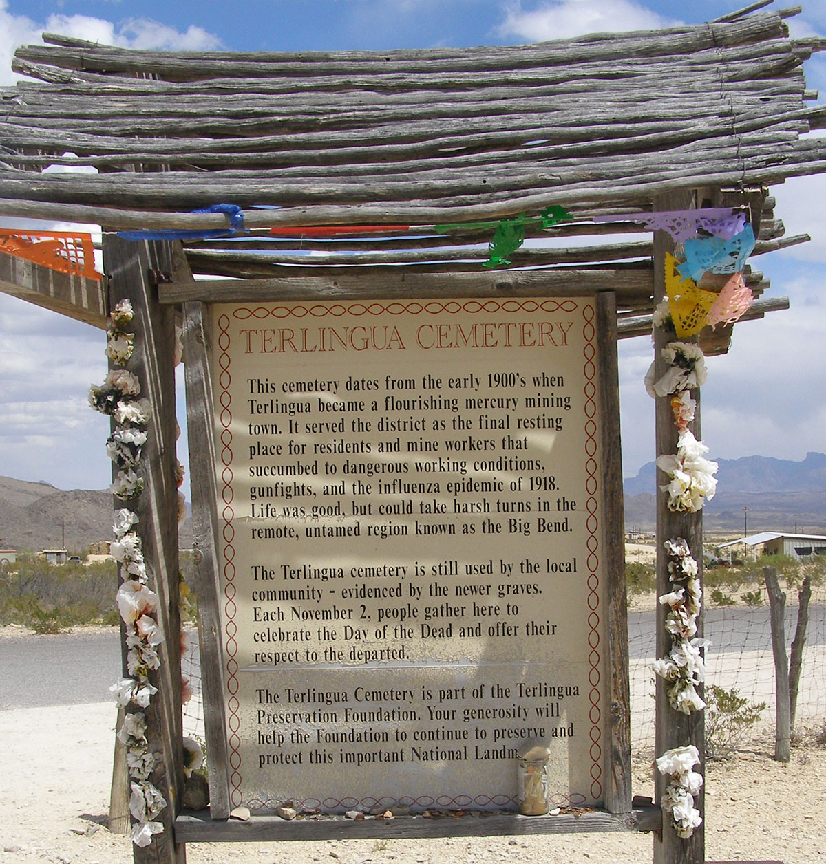 Terlingua Cemetery sign.