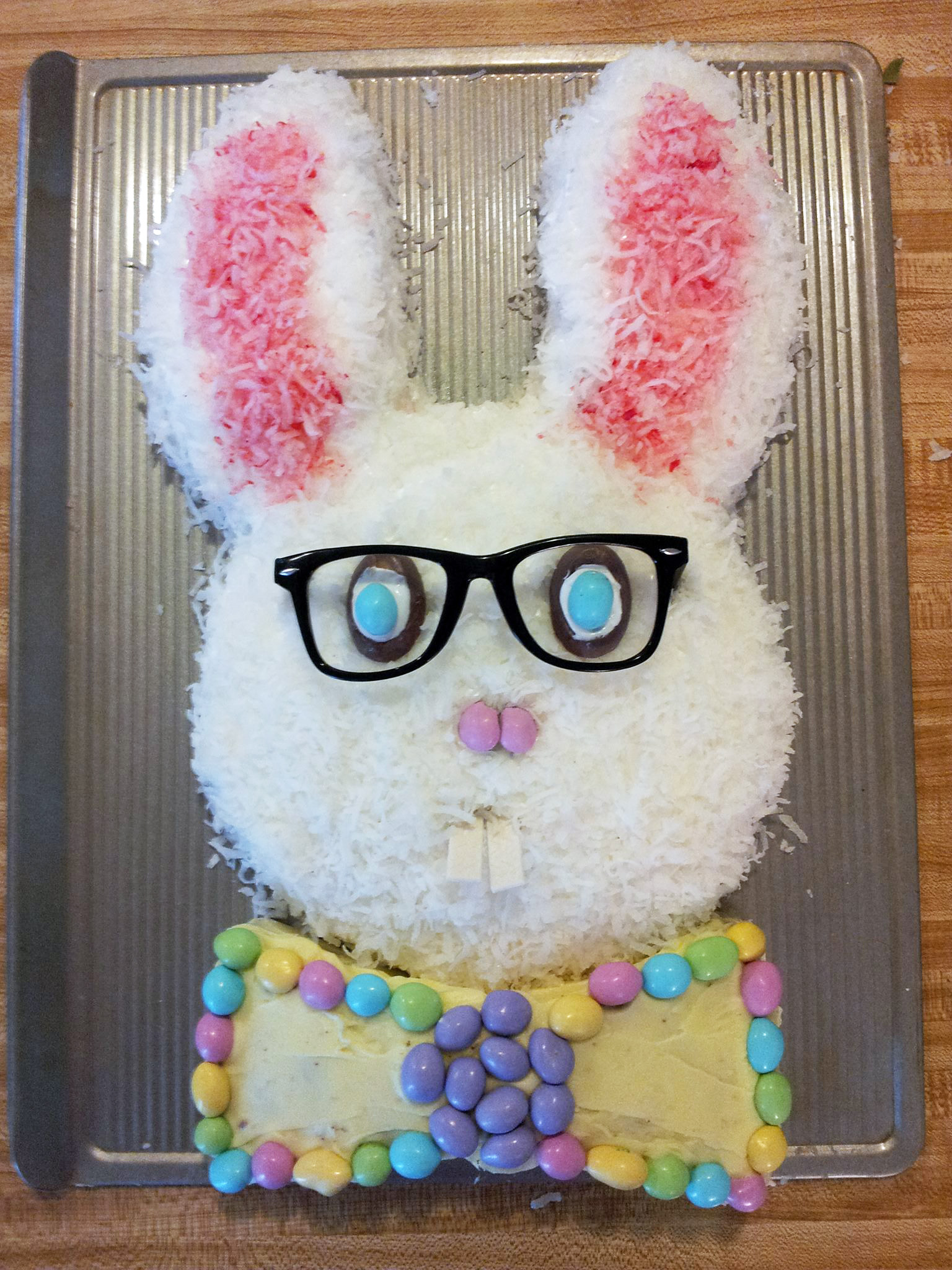 hipster Easter bunny cake